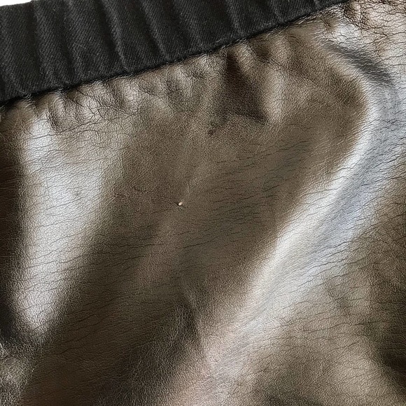 Trouve Faux Leather Front Panel Leggings Black Sml - Picture 16 of 16